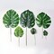 6 pcs Monstera Leaves Artificial Tropical Greenery Stems Wedding Party Supplies